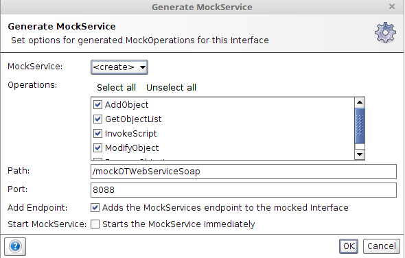 Creating mock configuration for our service